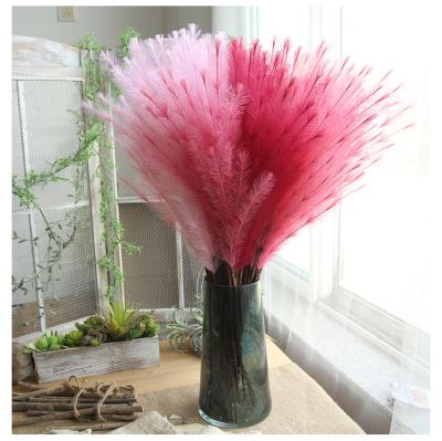 China Home decoration high simulation grass fur flower makers wedding bouquets road lead flower wall artificial flowers for sale