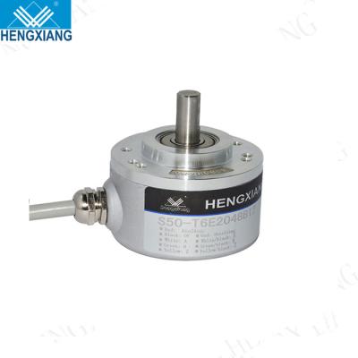 China Incremental Optical PRESSURE SENSOR HENGXIANG S50 Solid Encoder With Spindle 8mm dc24v 512 Pulse for sale