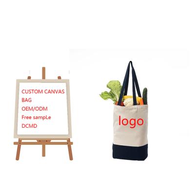 China Custom Heavy Duty Cotton Canvas Tote Bag With Bottom Gusset Grocery Beach Shopping Bag for sale