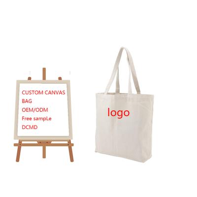 China Custom Logo Reusable Canvas Bag Boutique Custom Canvas Shopping Bags Factory Shopping Wholesale Custom Canvas Single Bag for sale