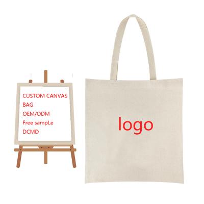 China Custom Logo Custom Natural Cotton Tote Bags Canvas Organic Heavy Duty Tote Bags For Supermarket Travel for sale