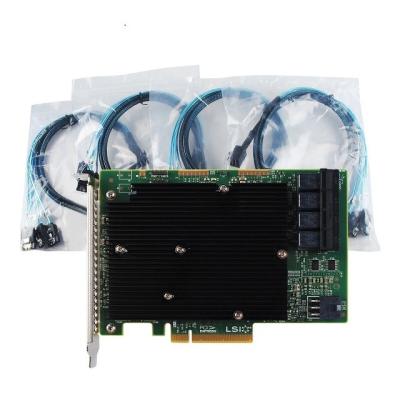 China LSI SAS Server Array Card 9300-16I 12GBS HBA BUS ADAPTER CARD IT Modus 4SFF-8643 SATA Kabel zu verkaufen