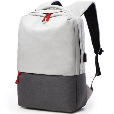 China Waterproof Canvas Laptop Backpack with USB Charging Port, Large Capacity Travel Backpack School Bag for sale