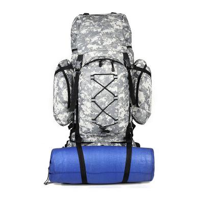 China Wholesaler Waterproof Camping Hiking Bag 70L Waterproof Nylon Tactical Army Fishing Outdoor Sports Rucksack Military Backpack for sale