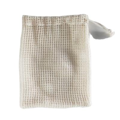 China Reusable Mesh Organic Bag Fashion Cotton Mesh Custom Drawstring Bag for sale