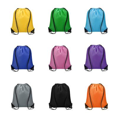 China High Quality Portable Promotional Custom Sports 210D Polyester Drawstring Backpack Sport Polyester Drawstring Gym Bags for sale