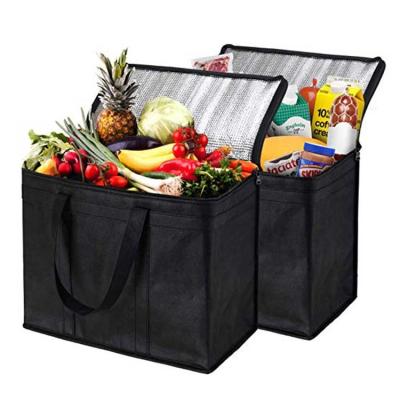 China Wholesale Waterproof Collapsible Thermal Insulation Lunch Cool Foods Drink Soft Boxes Picnic Tin Foil Food Cooler Bags for sale