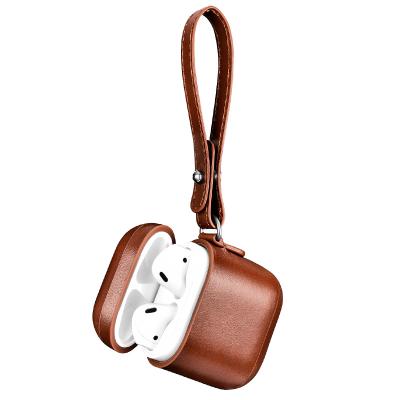 China Compatible ICARER Changing Support Radio For AirPods Case Protective Leather Cover And Skin For AirPods Charging Case for sale