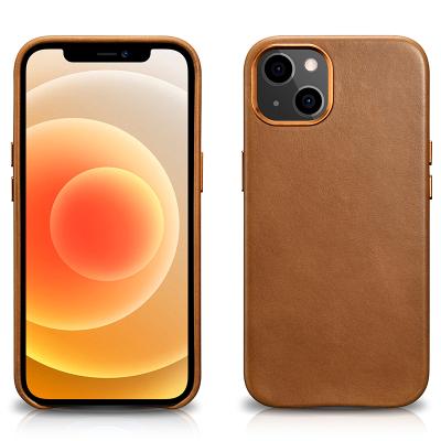 China Wholesale High Quality Anti-drop Oil Wax Back Cover Leather Case For iPhone 13 Series For iPhone 13 6.1 inch for sale