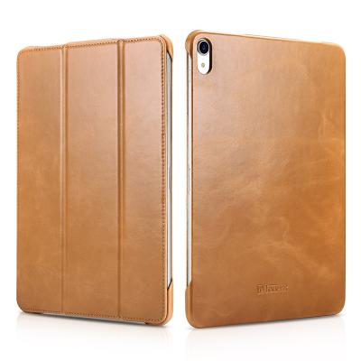 China ICARER Best Price Anti-dirty And Waterproof Genuine Leather Protective Tablet Case iPad Pro 12.9 Inch 2018 for sale