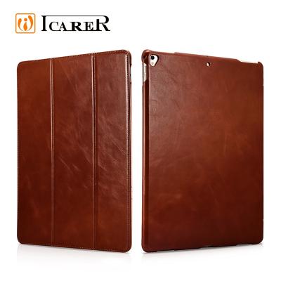 China Wholesale Custom Handmade Genuine Leather Protective Case Vintage iPad Pro 12.9 Inch 2017 Case Cover for sale