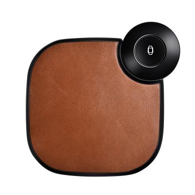 China 2020 Universal Design Hot Selling Universal Wireless Charger Mouse Pad 10W Square Fast Wireless Charger Leather Outdoor Radio Charging iPhone for sale