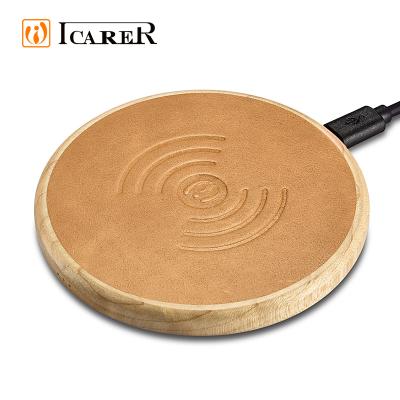 China Hot Selling Universal Mobile Phone Leather Wireless Charger Fast Wireless Charger For iPhone For Samsung for sale