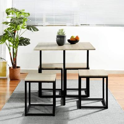 China Extendable Tops MDF Dark Wood Dining Table for sale