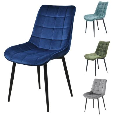 China Luxury KD Accent Restaurant Room Mid Century Velvet Furniture Elegance Living Room Armchair Dining Chair for sale