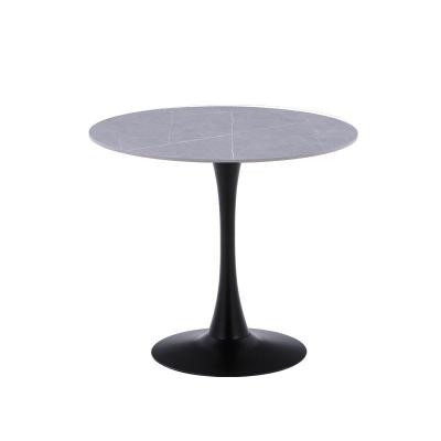 China KD Cafe Lounge Side Marble Top Round Dining Table for sale