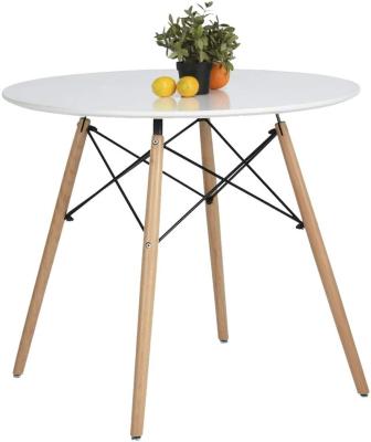 China KD Italian Furniture Party Wooden Round Plastic Leg Dinner Dining Table Set For Wedding for sale