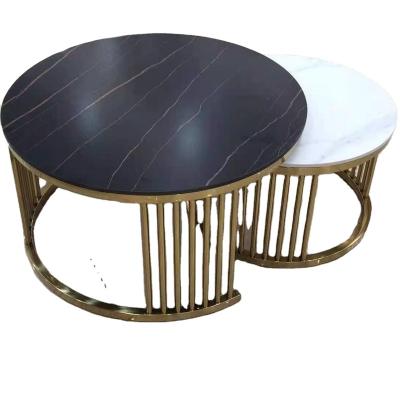 China KD Metal Chinese Living Room Large Antique Marble Square Coffee Table for sale