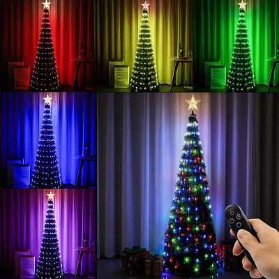 China 1.2m/1.5m/1.8m Christmas Tree Crystal Pendants Decor LED Light String Festoon Fairy Lights New Year Party Decor Lamp Garland for sale