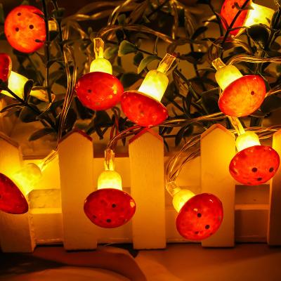 China Mushroom Decor Lights Mushroom Lights String Silver Wire LED USB and Battery Powered Decorations Wedding Bedroom Thanksgiving for sale