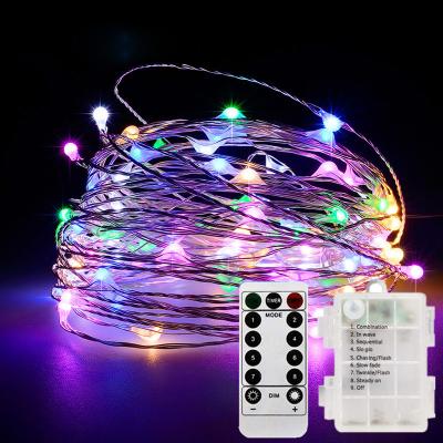 China Christmas 33Feet 100 Led Fairy String Lights with Battery Remote Timer Control Operated Waterproof Copper Wire Twinkle L for sale