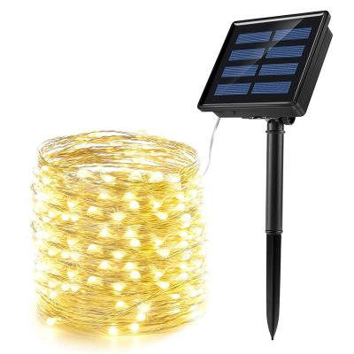 China 100 LED Solar Light Outdoor Lamp String Lights For Holiday Christmas Party Waterproof Fairy Garden Garland String Lights for sale