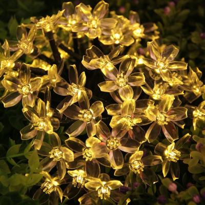 China Solar String Lights Outdoor Christmas 8 Lighting Modes Fairy Waterproof Flexible Cord Perfect for Christmas Party Decor Garden for sale