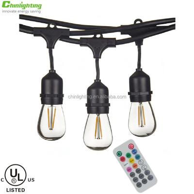 China Enbrighten Cafe LED String Lights 48-Foot 24 Lifetime Bulbs Weatherproof Shatterproof for sale