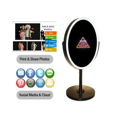 China Newest Hot Sale Indoor Touch Screen Oval Selfie Mirror Photo Booth for sale