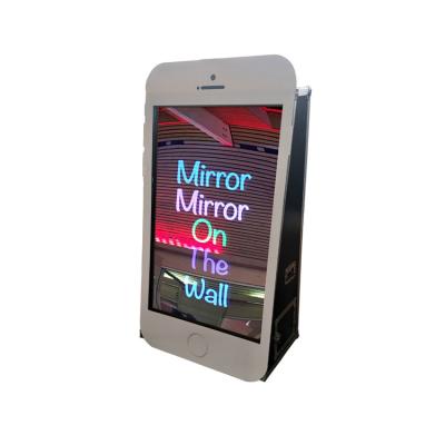 China Manufacture Indoor ODM Silver Frame Digital Mirror Magic Photo Booth With Printer for sale