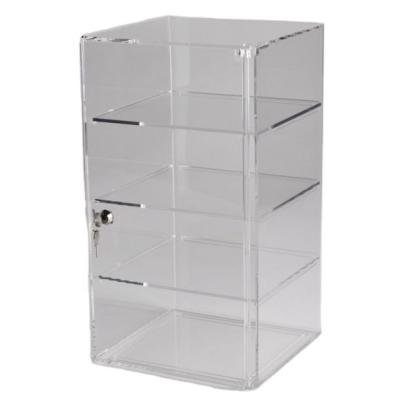 China Storage 3 Layers Lockable Acrylic Showcase Table Display Cabinet for sale