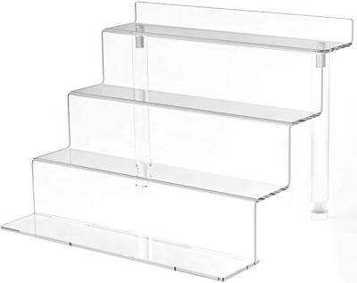 China Handmade Clear 4 Tier Display Stand Shelf For Collectibles Cupcakes Scents for sale