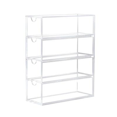 China Storage 4 Tier Acrylic Sunglasses Makeup Cosmetics Storage Organizer Shelves for sale