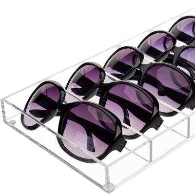 China Storage 6 Slot Clear Acrylic Sunglasses / Eye Glass Storage Organizer Boxes for sale