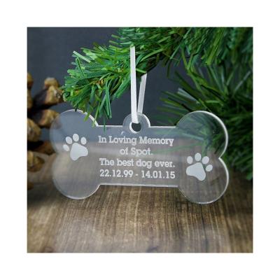 China Wedding Dog Bone Table Personalized Acrylic Shape Ornaments Custom Acrylic Ornaments for sale