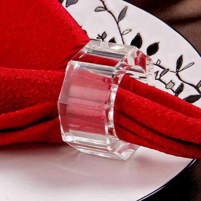 China Crystal Hotel Table Set Hotel/Restaurant Tableware Decoration Mouth Transparent Napkin Ring for sale