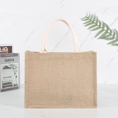 China Eco-Friendly Customize Promotional Reusable Eco Friendly Shopping Bag Burlap Tote Shopping Bags for sale