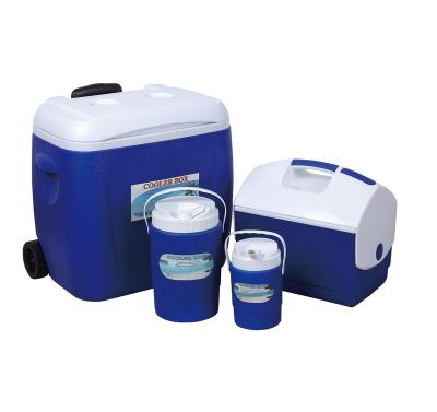 China Hot Selling Waterproof Cooler Box Cooler Jug Set Blue/Orange Picnic Fish Cooler Lure Box Wholesale Set for sale