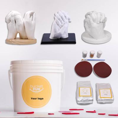 China Europe Baby Casting Kit 3D Plaster Infant Handprints and Footprints Souvenirs 3d Baby Casting Kit Frame for sale