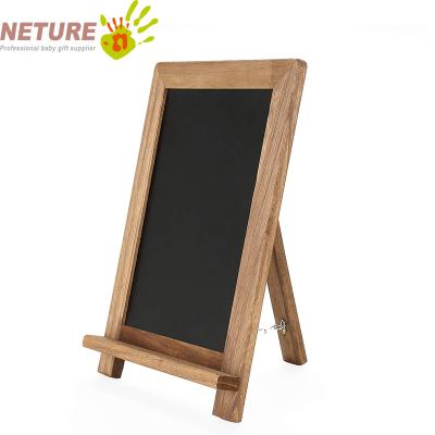 China MDF Wooden Sight Holding A Frame Board Sign Mini Blackboard Signs With Stand for sale