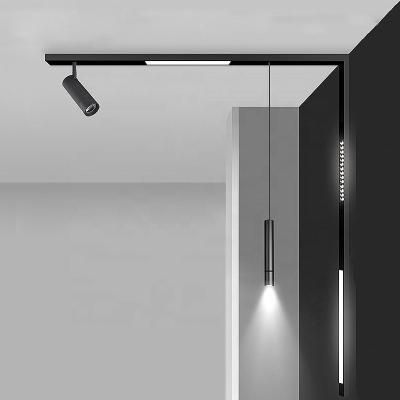 China Wholesale Modern Cheap Price Modern Hanging Led Spot Adjustable Cob Track Magnetic Linear Rails Lamp Focus Lights System Fixture for sale