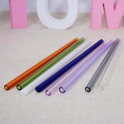 China Sustainable Hot Sale Recyclable Drinking Glasses Colored Glass Drinking Straw for sale