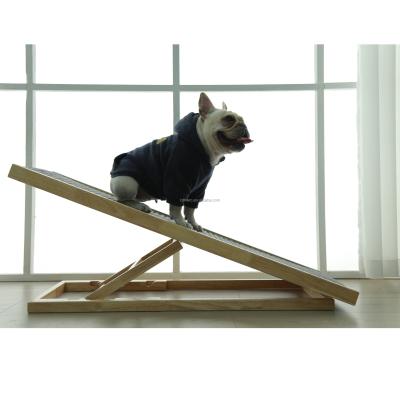 China Viable Folding Wooden Stairs Folding Dog Ramp Pet Step Loader Pet Stairs Ladder Car Dog Ramp for sale