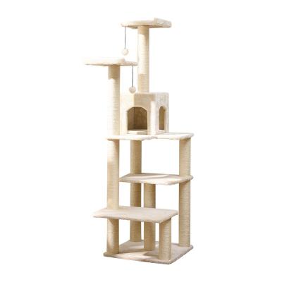 China HOUSES Hot Seller Cat Tree Cat Tower Pet Treehouse Cat Tower Climbing Tree for sale