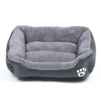 China Luxury Waterproof Washable Dog Bed Rectangle Pet Bed Ultra Soft Comfortable Cat Bed for sale