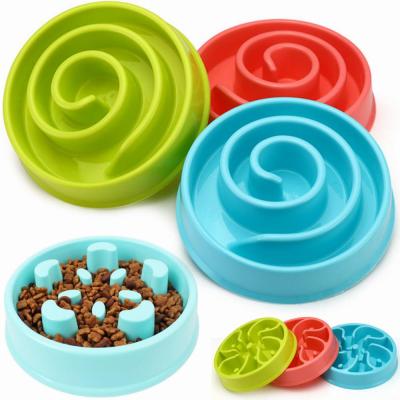 China Pet Food Viable Bowl Slow Feeding Slow Eating Dog Feeder Dog Food Bowl Pet Bowl Plastic Dog Dish for sale