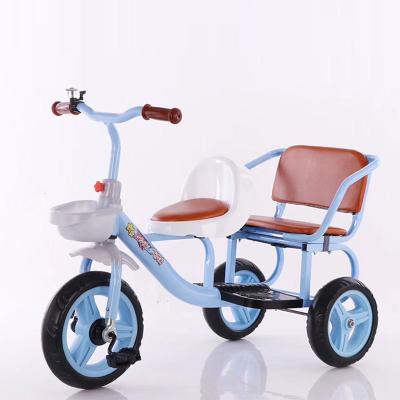 China Ride On Wholesale 2021New Toy Children Tricycle With Two Seat Twin Baby Tricycle For Sale for sale