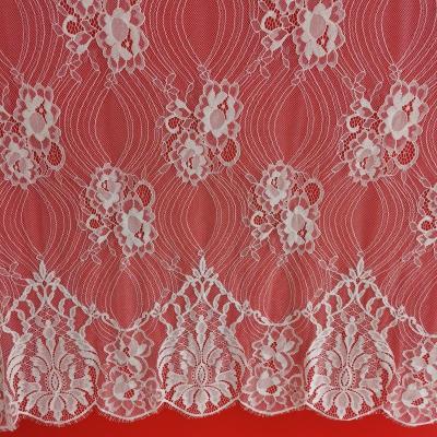 China ZeJinZJ597 Handmade High Quality Nylon Eyelash French Lace Fabric Wholesale For Wedding Dress for sale