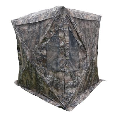 China Realtree Camouflage/Edge Camouflage Mesh Hunting Tent Blind Tree Support Tent Field Game For Hunting Forest Ground Hunting Disguise Outdoor Shelter Tent for sale