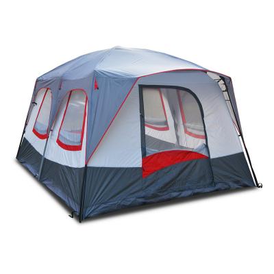 China Diagonal Tether Type Large Family Tents Outdoor Camping Tents Rainproof Outdoor Shelter 6 Person for sale